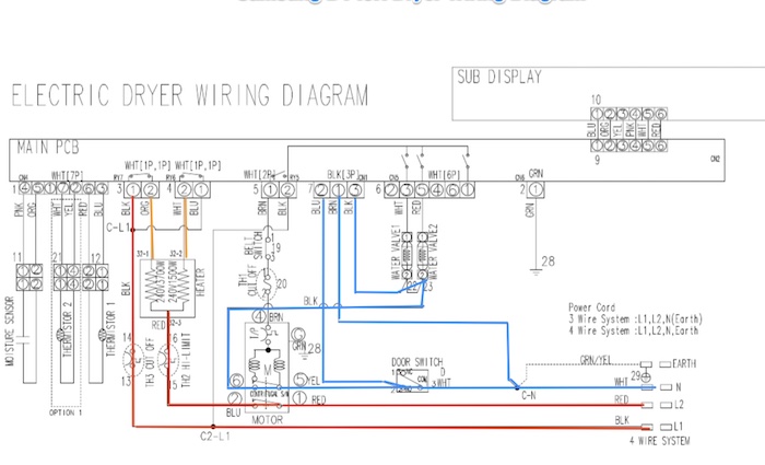samsung dryer wiring diagram